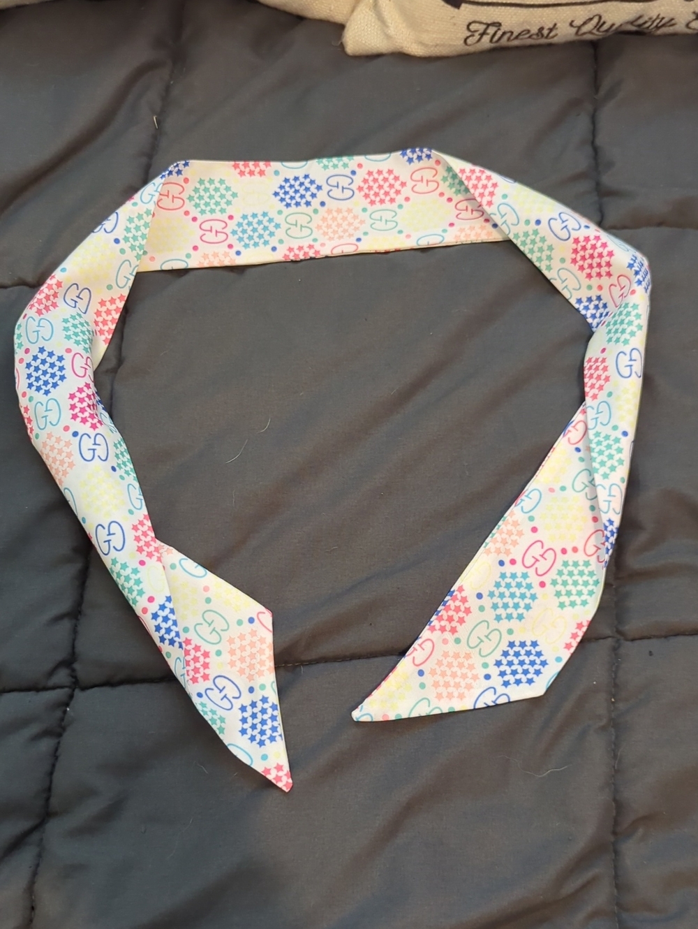 Gucci Multicolor GG Pattern Skinny Scarf